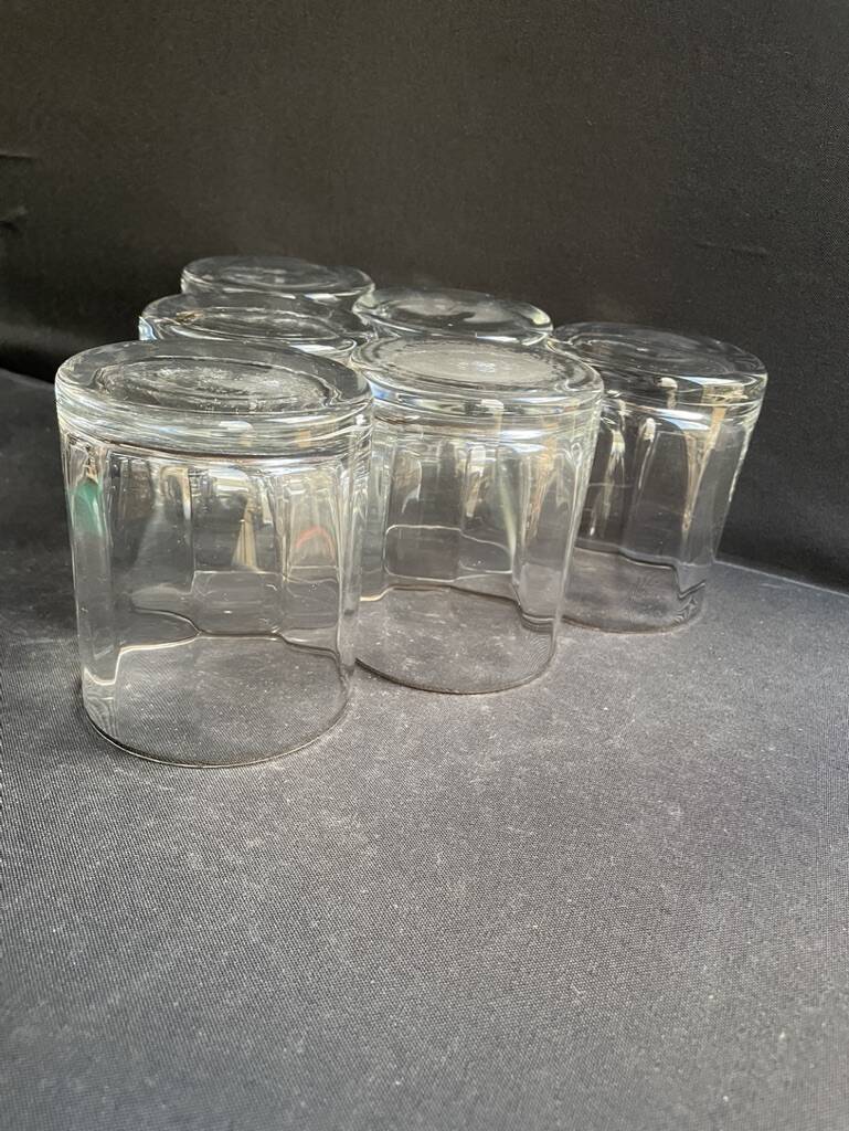 6 whiskey glasses 1970's