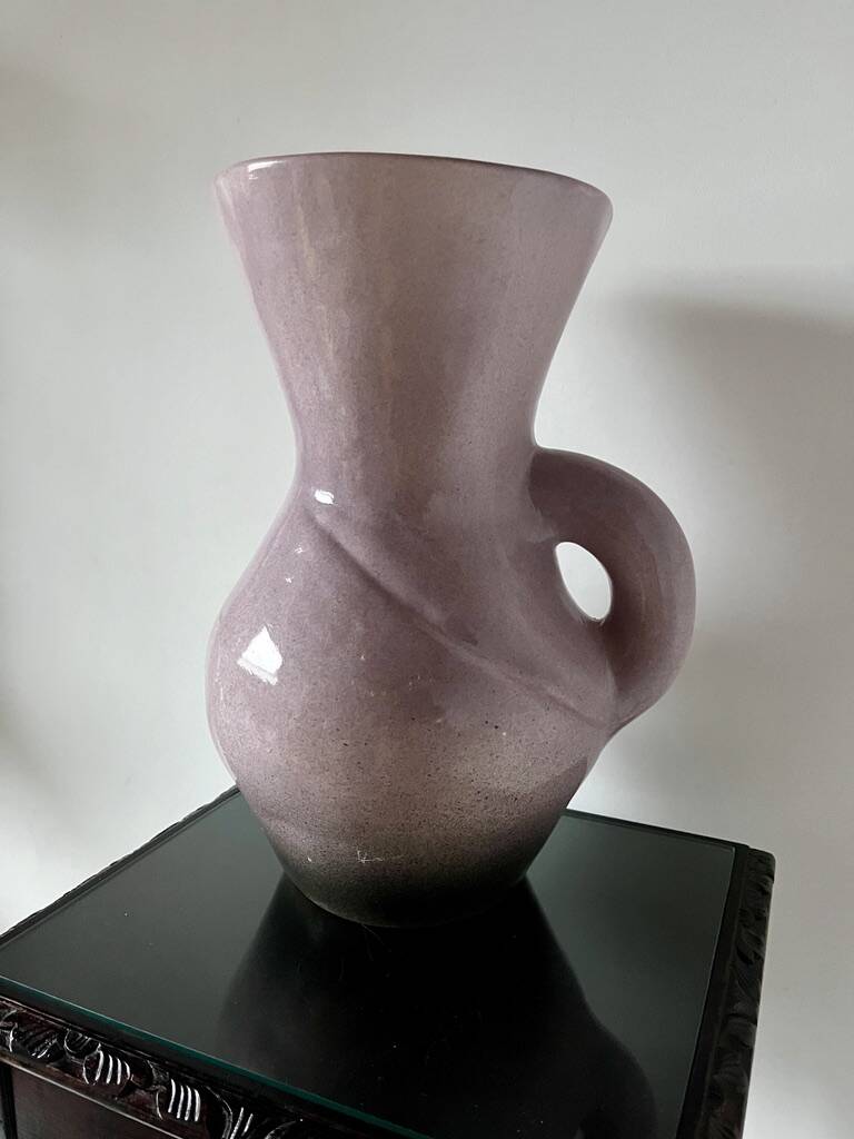 Large ceramic vase dlg Jouve Chambost 1960 France Vintage