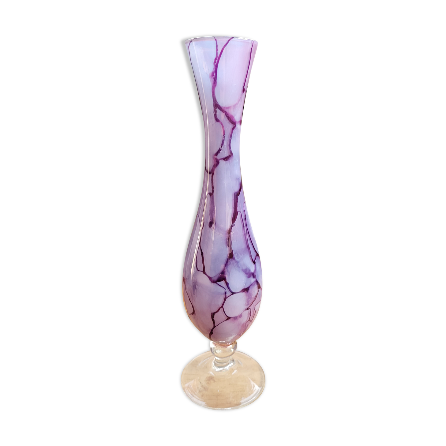 Marbled opaline vase