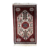 Tapis persan Gashkai vintage fait main, 62 cm x 105 cm, années 1960