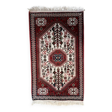 Tapis persan Gashkai vintage fait main, 62 cm x 105 cm, années 1960