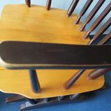 Mid century gliding lounge chair with footrest, 1960s