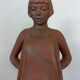 Vintage Terracotta Pregnant Woman Sculpture – Mid-Century Style Maternity Art Figurine