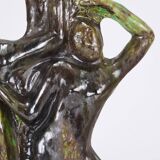 Brutalist sculptural table lamp "Man and Woman near a Tree", Italy, 1970s