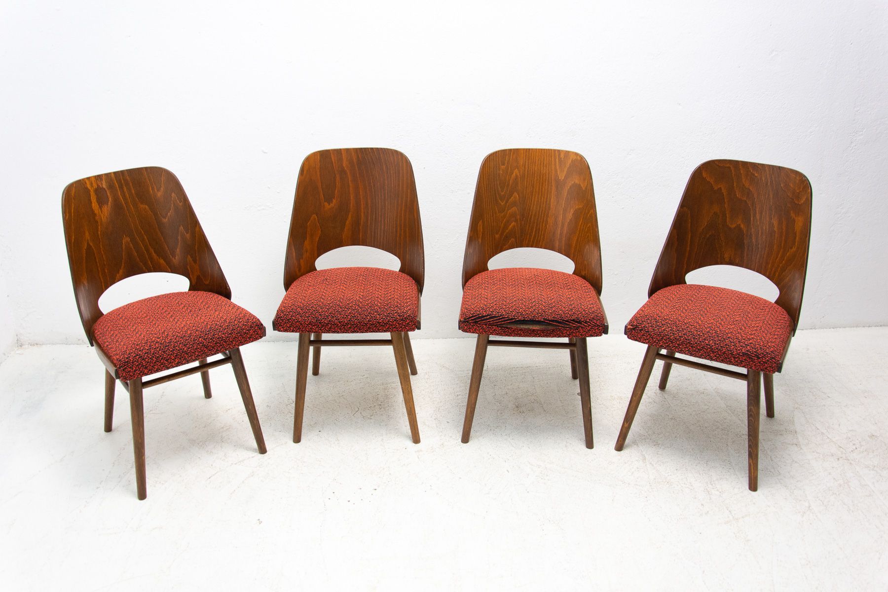 4 mid century dining chairs by Radomír Hofman, 1960´s, set of 4