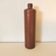 bottle, vase, soliflore in brown glazed stoneware