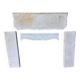 White marble fireplace mantel