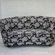 1960s, Danish 2-seater "Banan" sofa, black-white fabric, beech wood.