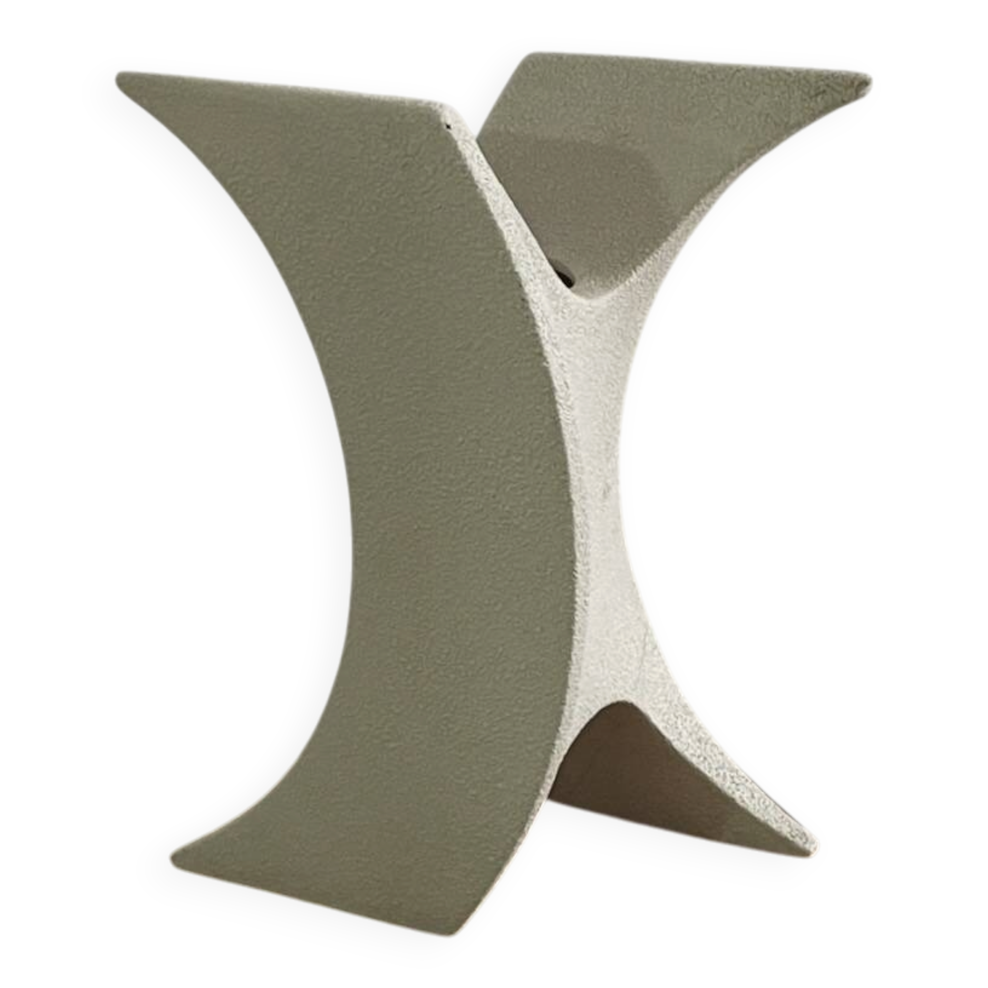 white vase Sculptural Wave -Ceramic - Roberto Rigon - Italy - 1960-70