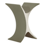 white vase Sculptural Wave -Ceramic - Roberto Rigon - Italy - 1960-70