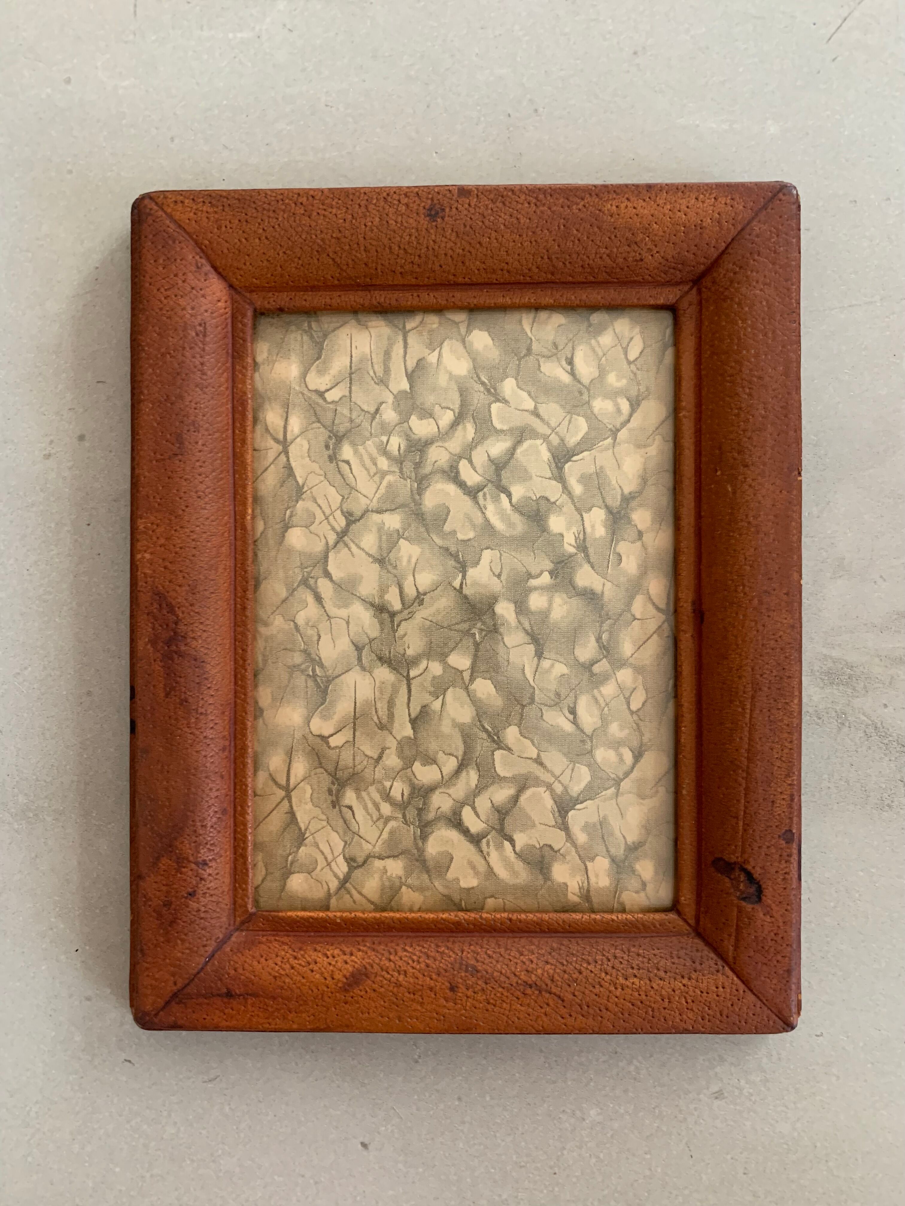 Antique leather frame
