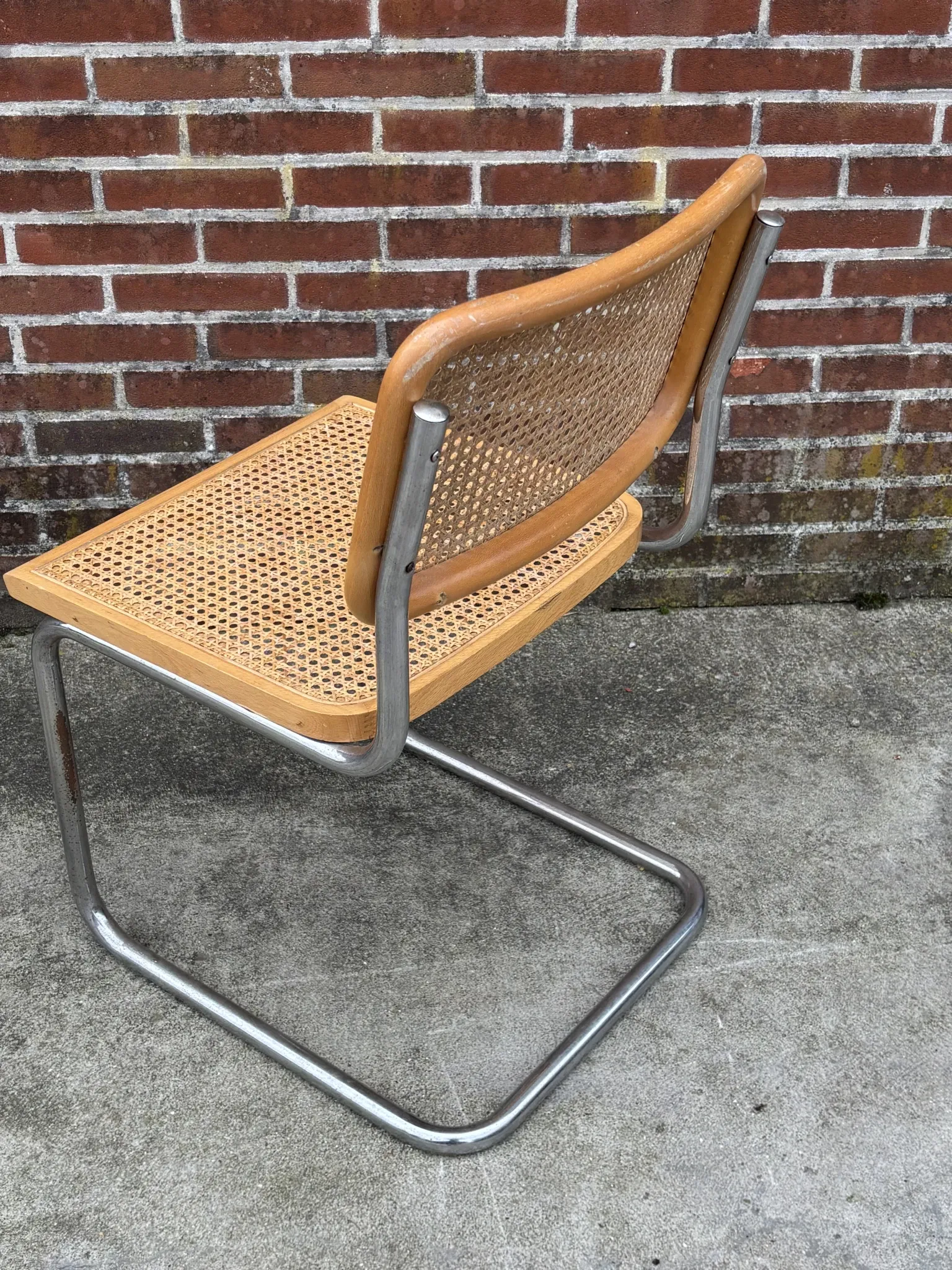 Cesca design chair model b32 in chrome