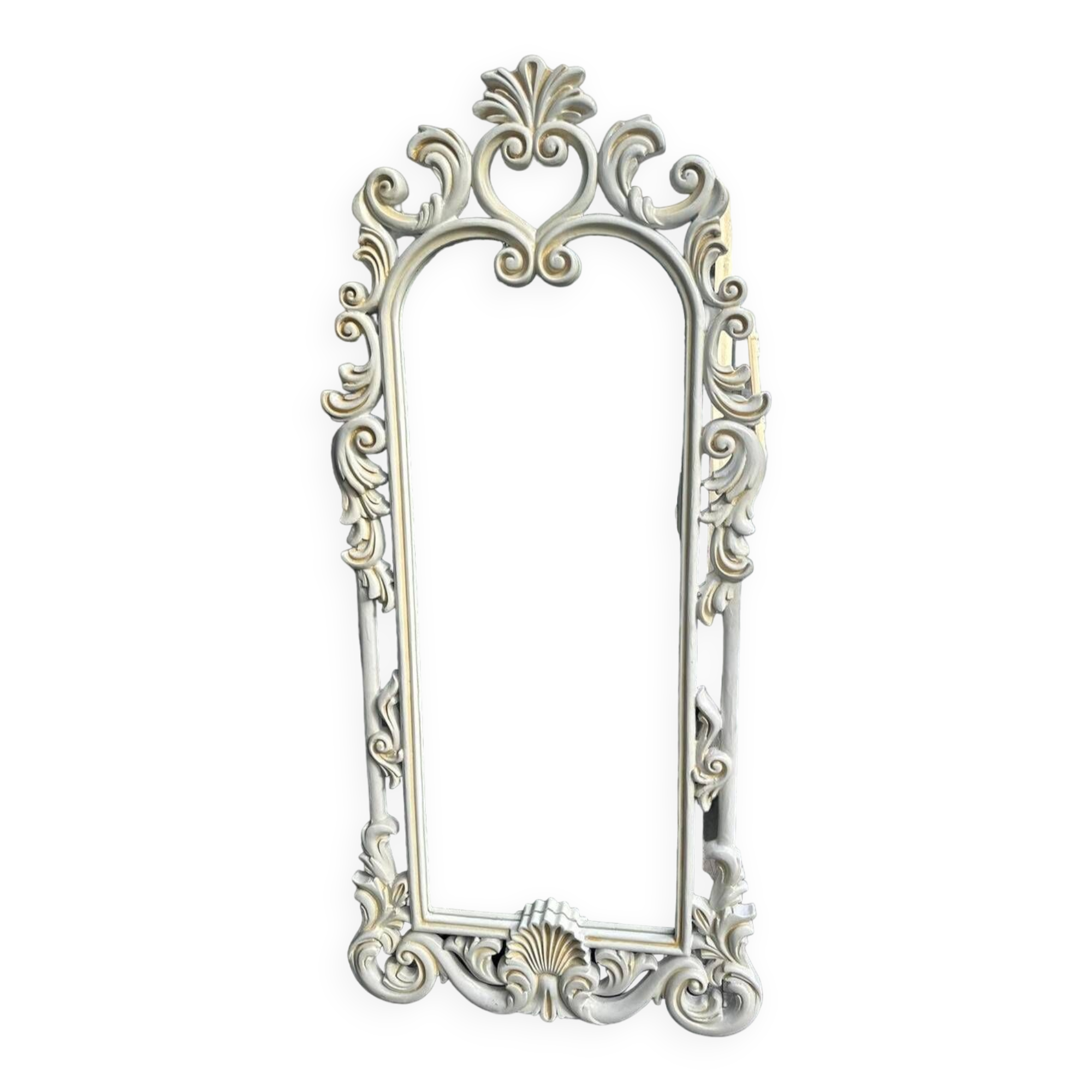 Miroir blanc en bois