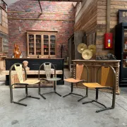 Set of 18 Baumann chairs from the 80s.