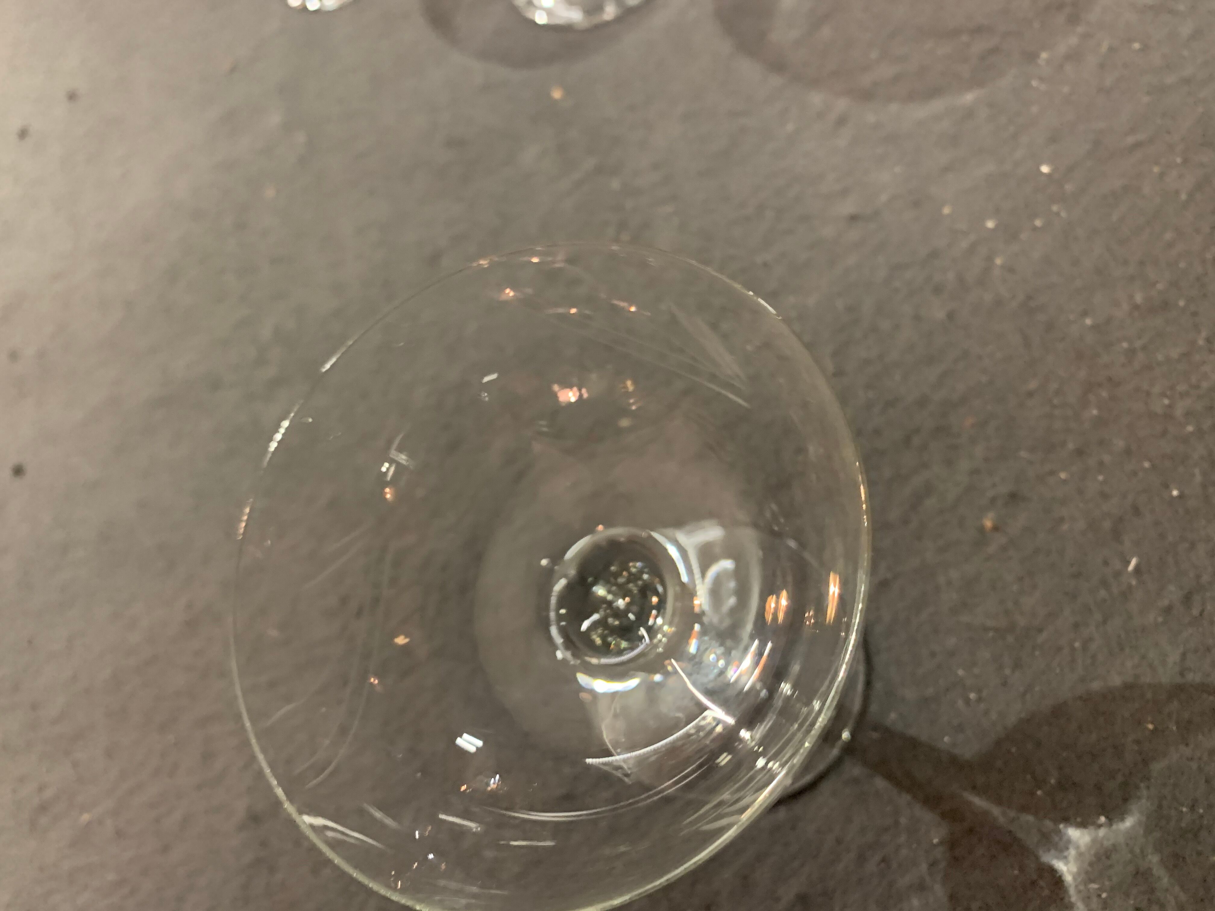 6 crystal champagne glasses