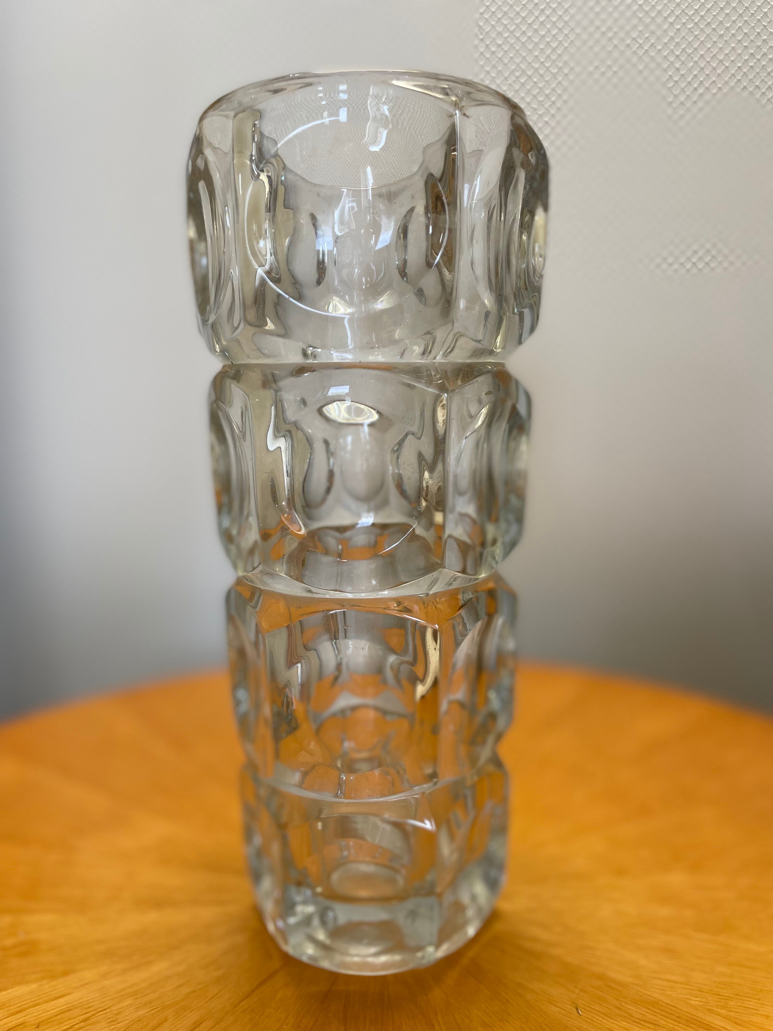 Vintage glass vase 1950s