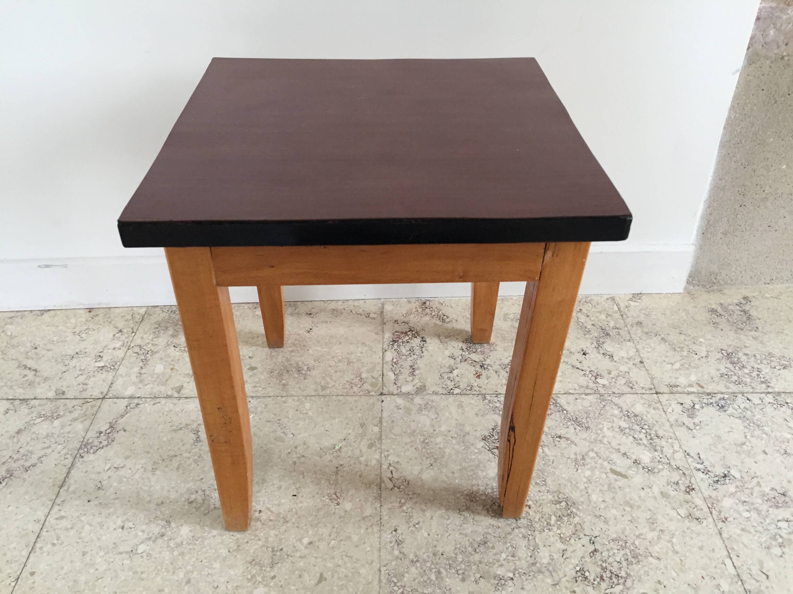 Vintage formica and wood stool