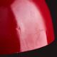 Suspension italienne hémisphérique en aluminium rouge avec trous ronds sur le dessus, 1970s