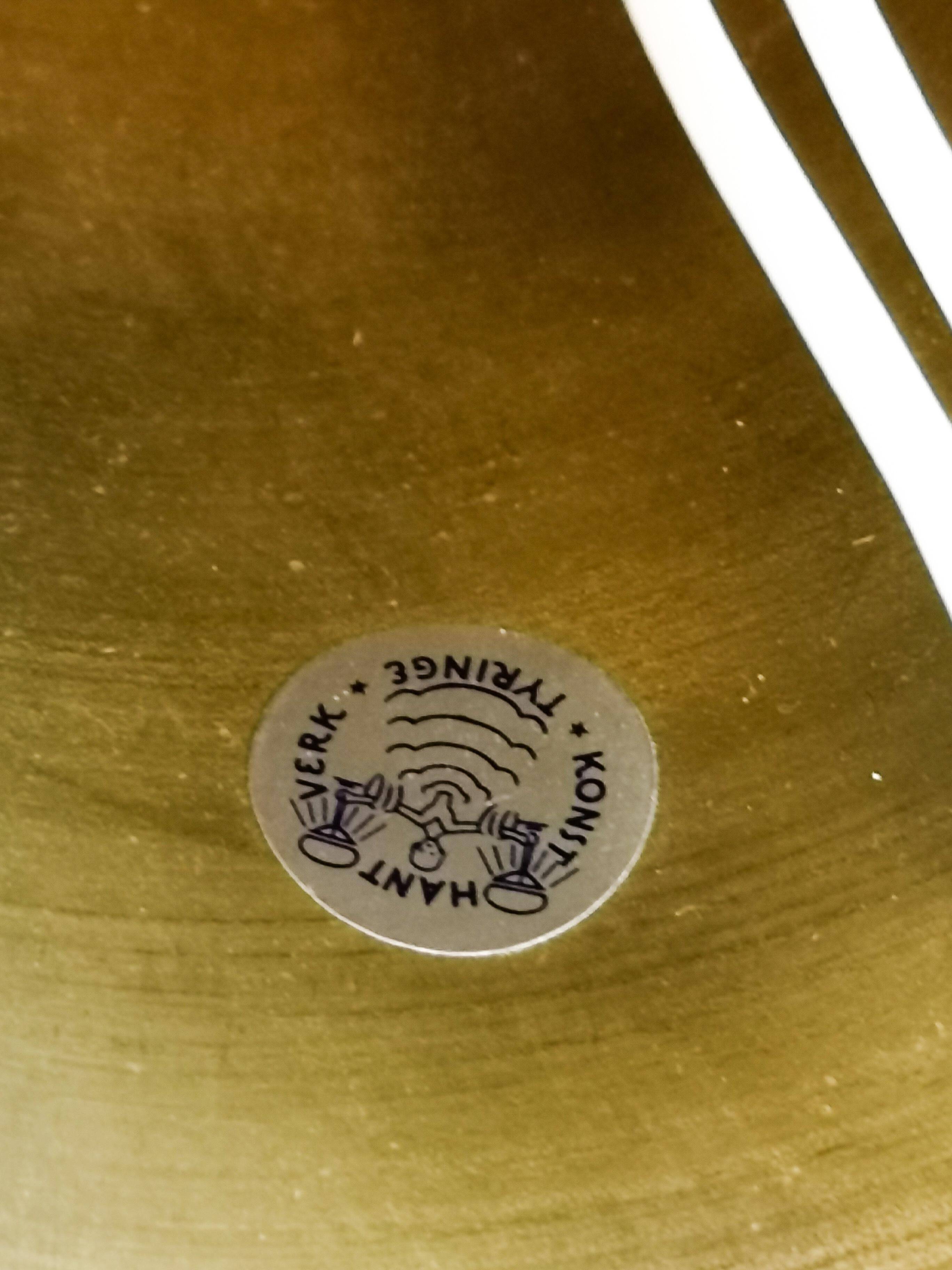 Brass and Crystal Ceiling Lamp from the 1960s by Tyringe for Orrefors, Sweden