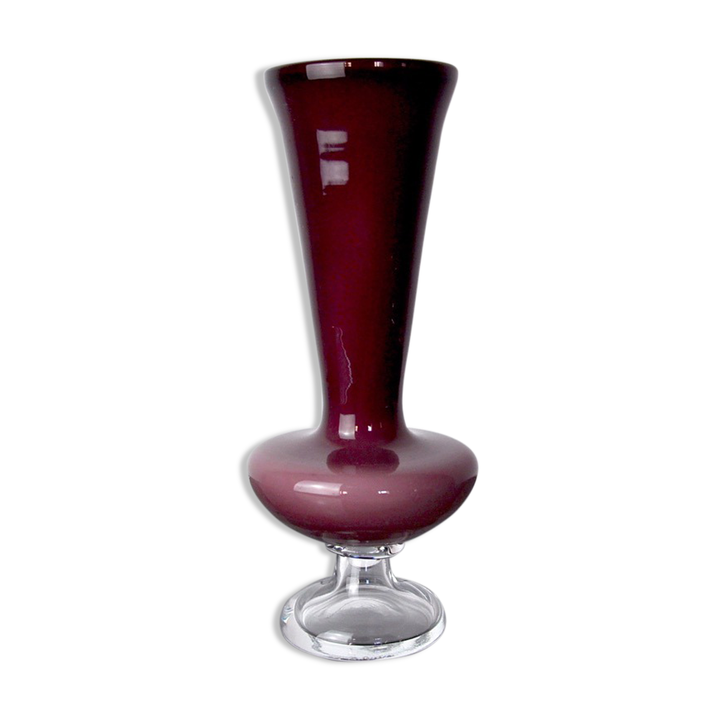 Purple vase in murano glass, Italy, 1980
