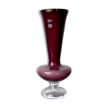 Purple vase in murano glass, Italy, 1980