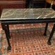 Console sofa back solid wood carved marble yellow vein Indochina late nineteenth