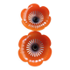 Vintage orange flower wall light, diameter 25.5 cm.