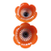 Vintage orange flower wall light, diameter 25.5 cm.