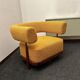 Set of Lounge Chairs with Tapered Legs in Mustard Bouclé Wood, 2000s
