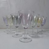 7 glasses aperitif vintage harlequin