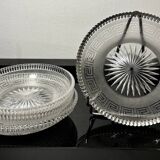 4 Baccarat plates in Greek key pattern 19th century