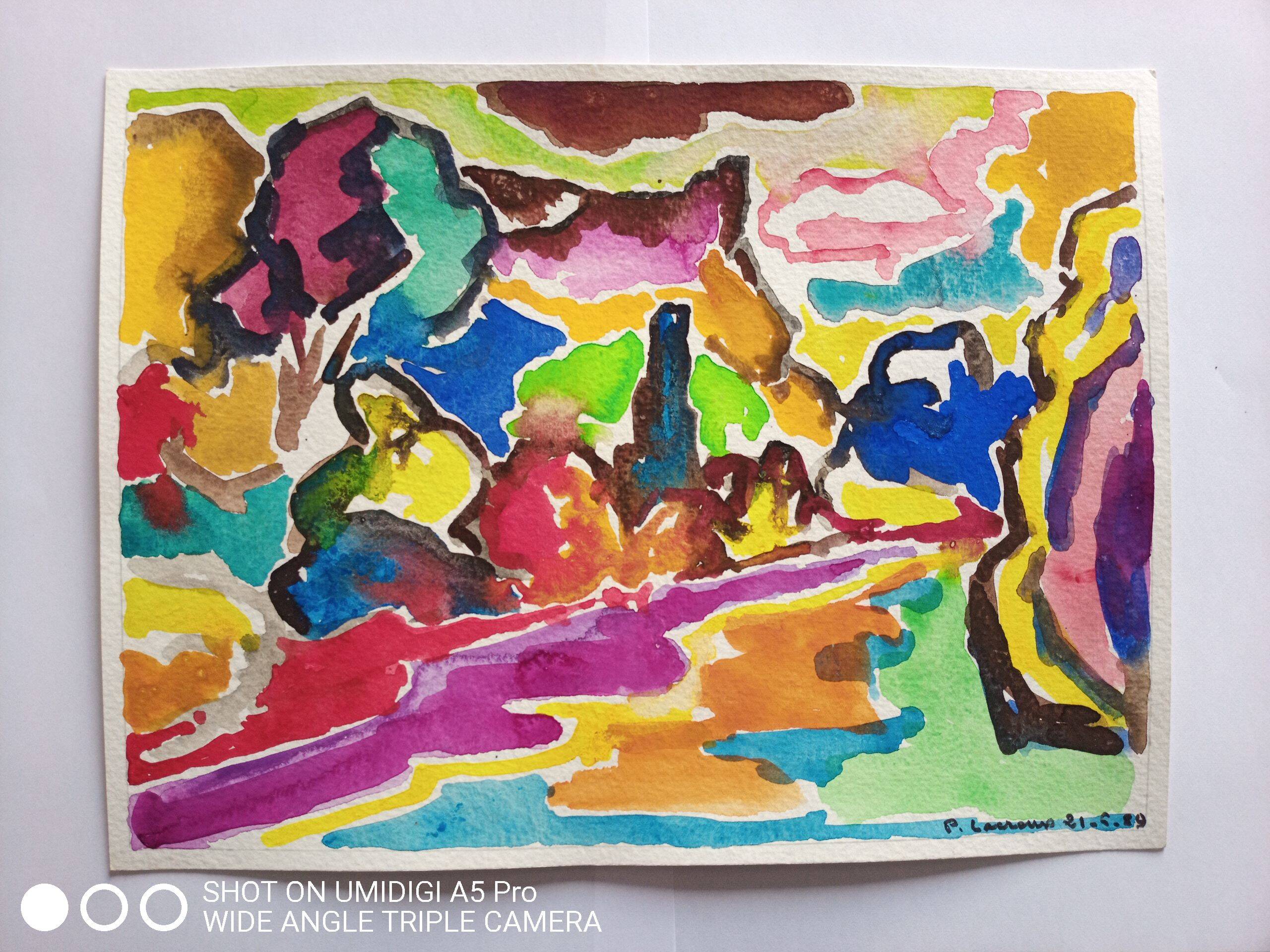 Pierre Lacroux (1909-1993) Gouache on paper 24 x 32 cm - from 1989 - (294)