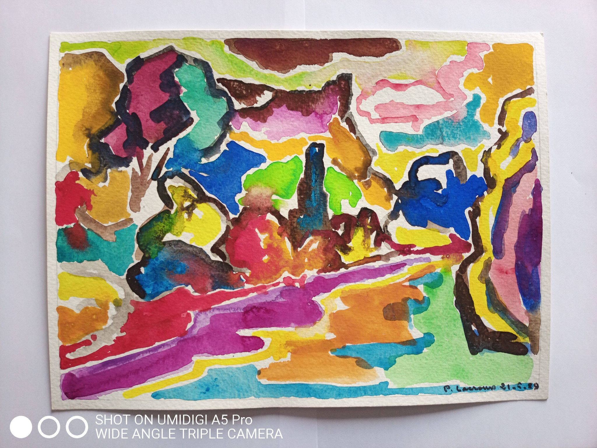 Pierre Lacroux (1909-1993) Gouache on paper 24 x 32 cm - from 1989 - (294)