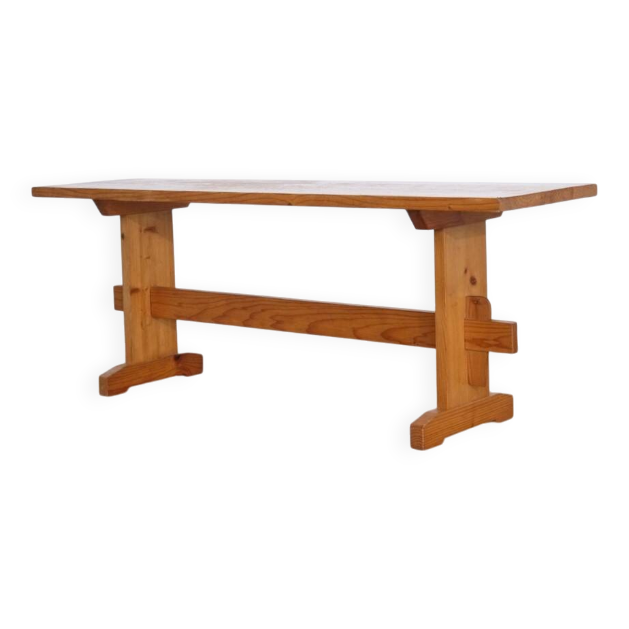 Vintage wood bench from the 1970s