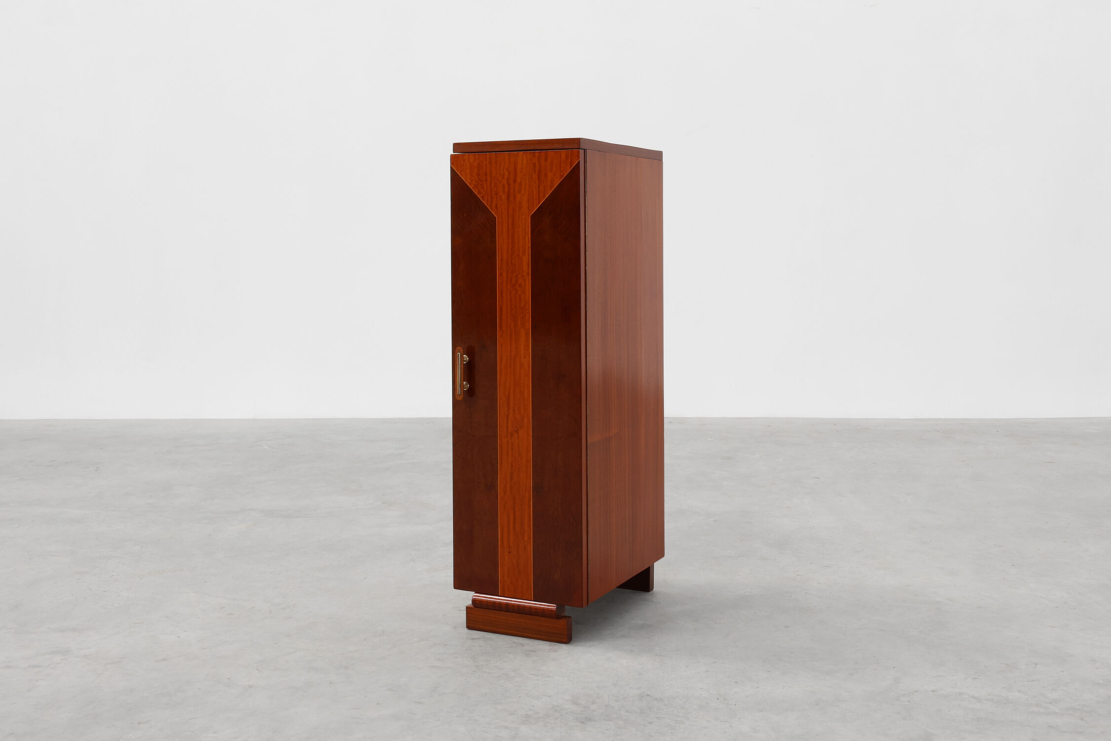 Unique Art Deco cabinet with veneer wood inlay, France 1920s