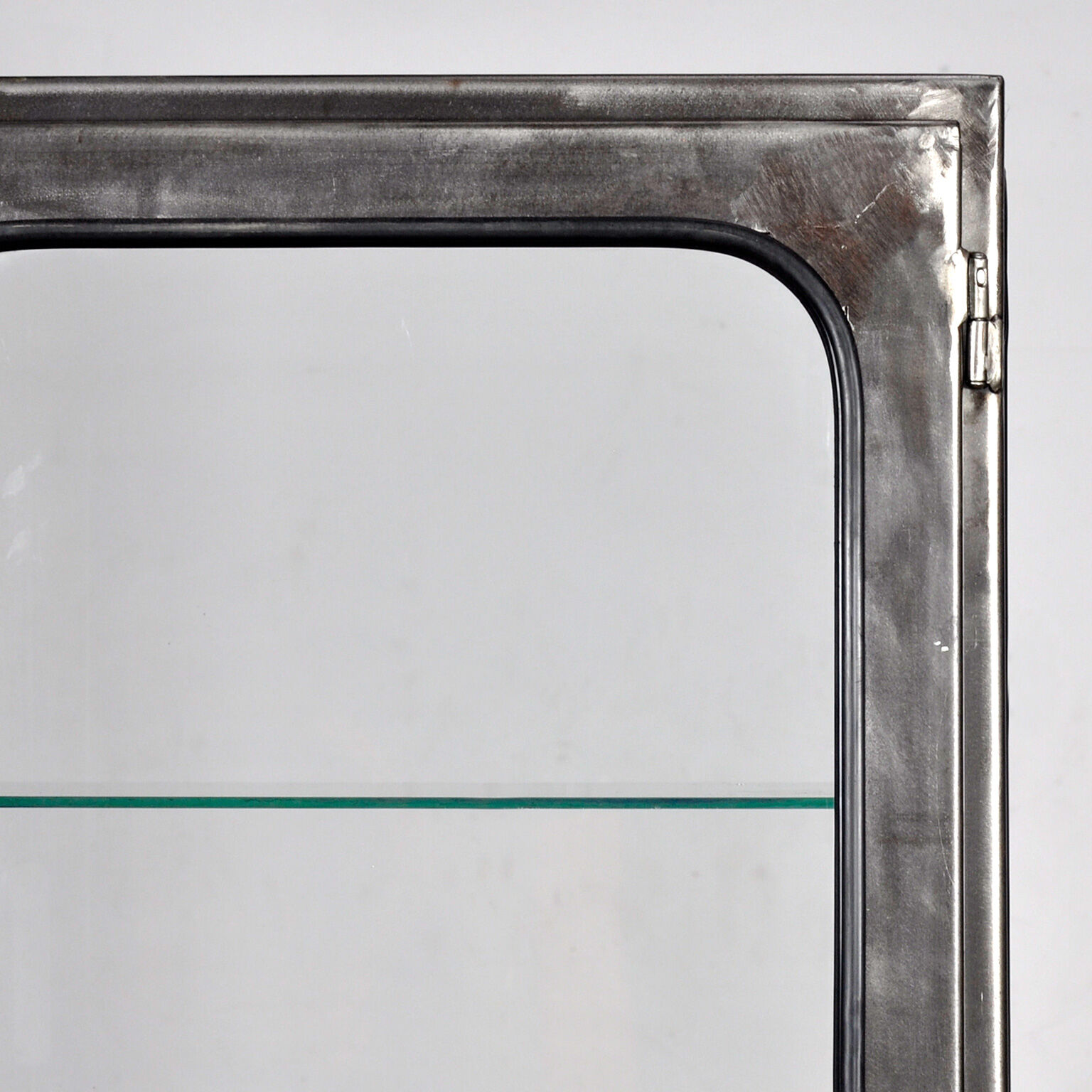 Vintage Iron And Glass Display Cabinet, 1970s