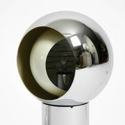 Pair of large Mid Century Space Age chrome table lamps - Made in Italy