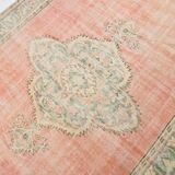 6x9 Vintage Peach Oushak Vintage Rug, 184x276 Cm