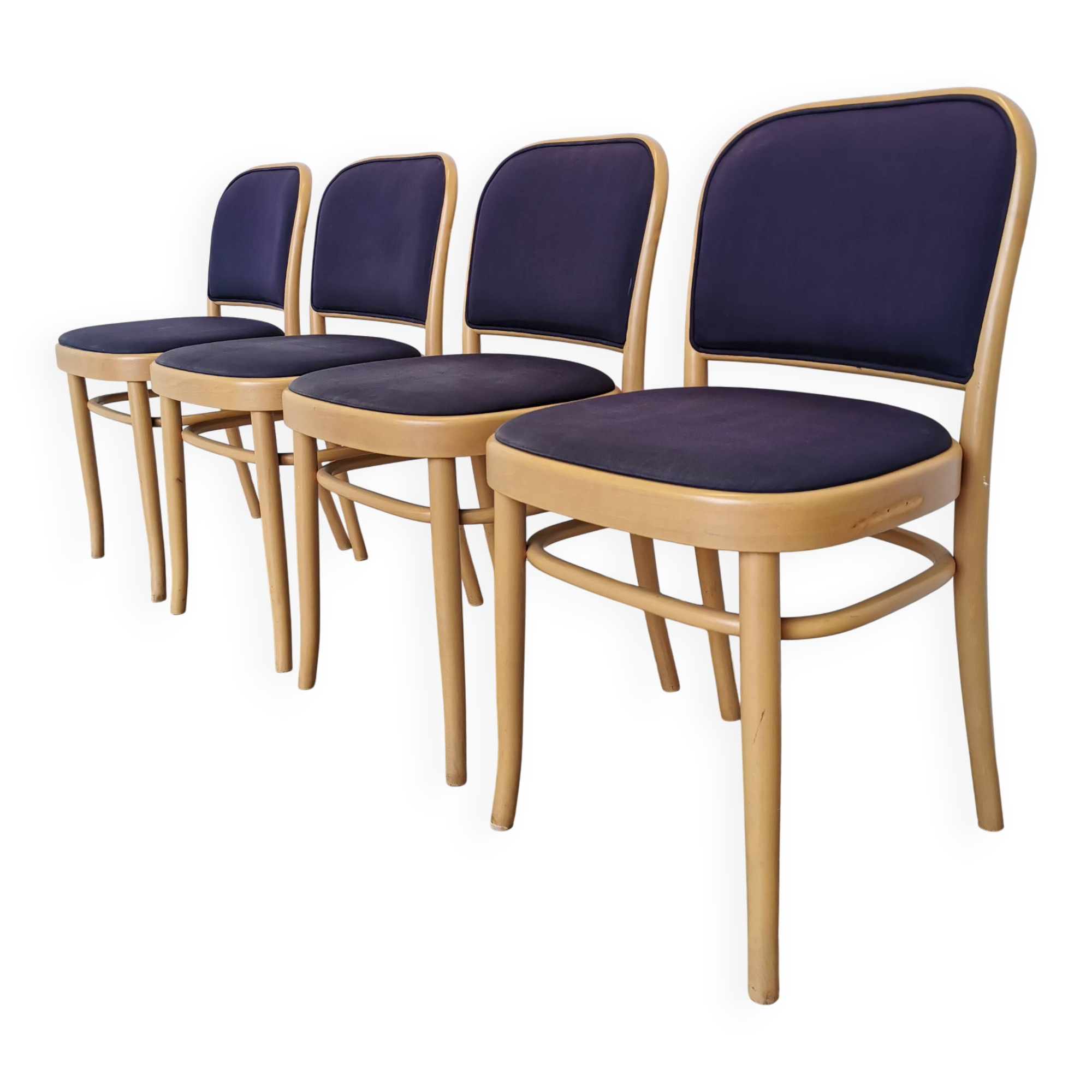 Vintage Bentwood Dining Chairs - Set of 4 - Joseph Hoffmann Thonet Design