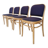 Chaises de salle à manger vintage en bois courbé - Lot de 4 - Joseph Hoffmann Thonet Design