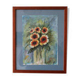 Watercolor bouquet of flower