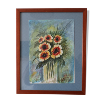 Watercolor bouquet of flower