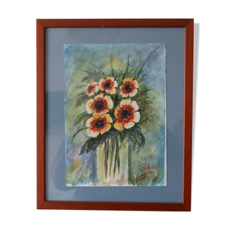 Aquarelle bouquet de fleurs