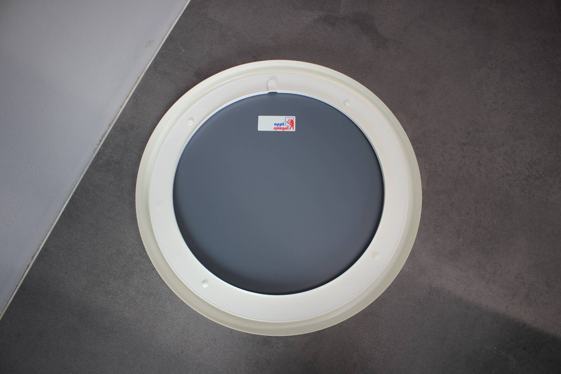 Mid-Century APPL Mirror Round White Mirror, Germany, 1960s