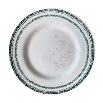 Assiette plate Terre de Fer Porcelaine Opaque de Gien, collection Tilsitt