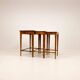Tables gigognes Art déco en acajou et bouleau teinté, NK Suède, années 1940