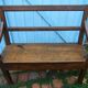 Ancient chestnut bench with armrests, late 19th century