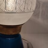 Lámpara de mesa de cristal. España, 1950s.