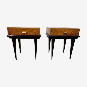 Paire de tables de chevet vintage