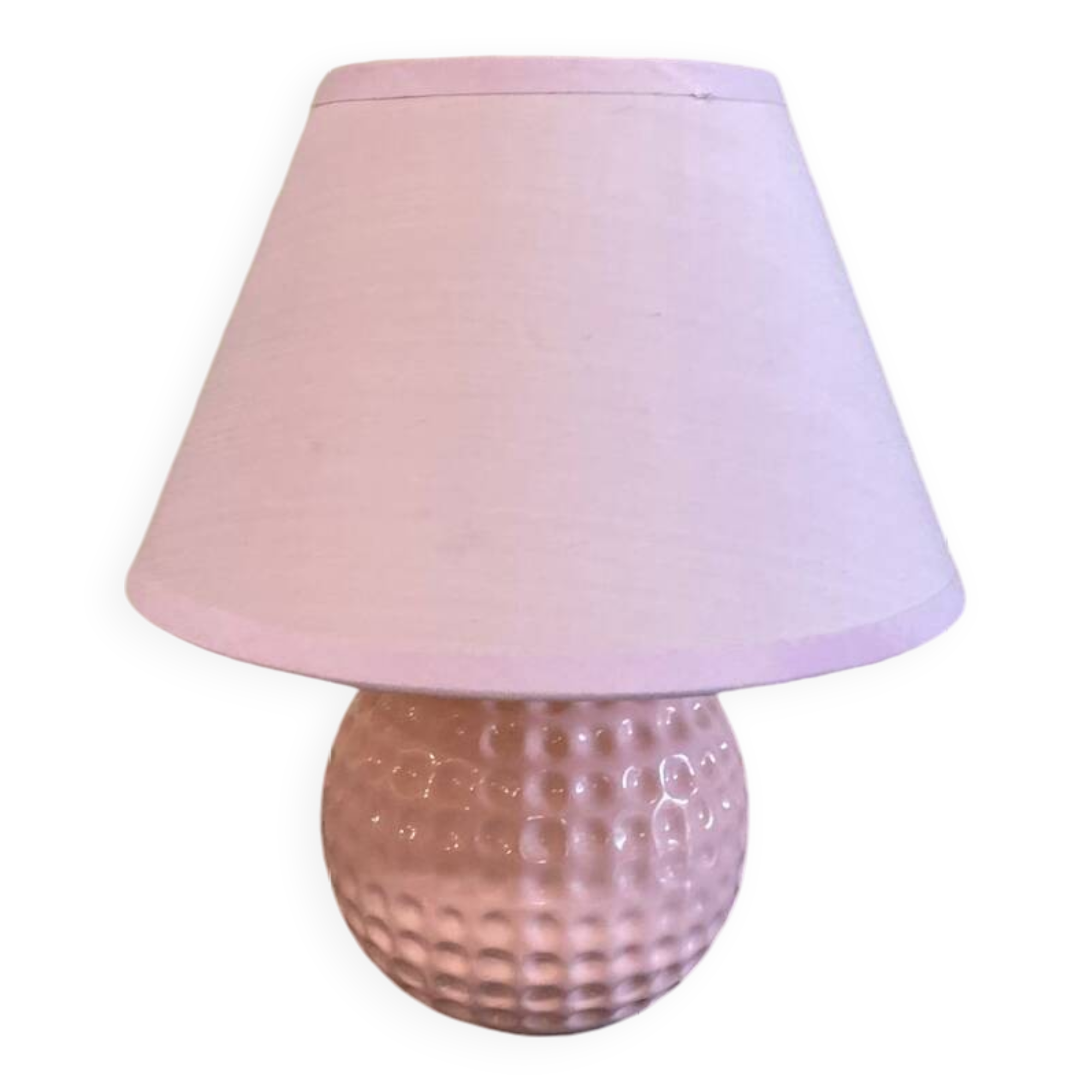 Vintage pink ceramic lamp